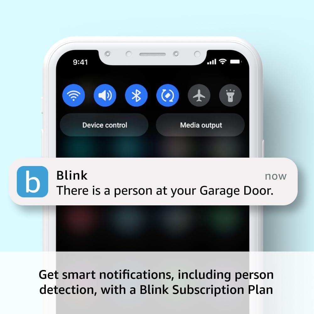imageBlink Mini 2 with 1Year Plus Subscription 2 Cameras White Plugin smart security camera HD night view in color builtin spotlight motion detection Works with AlexaBlack