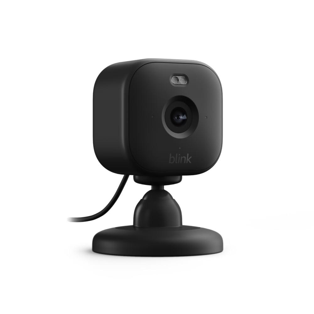 imageBlink Mini 2 with 1Year Plus Subscription 2 Cameras White Plugin smart security camera HD night view in color builtin spotlight motion detection Works with AlexaBlack