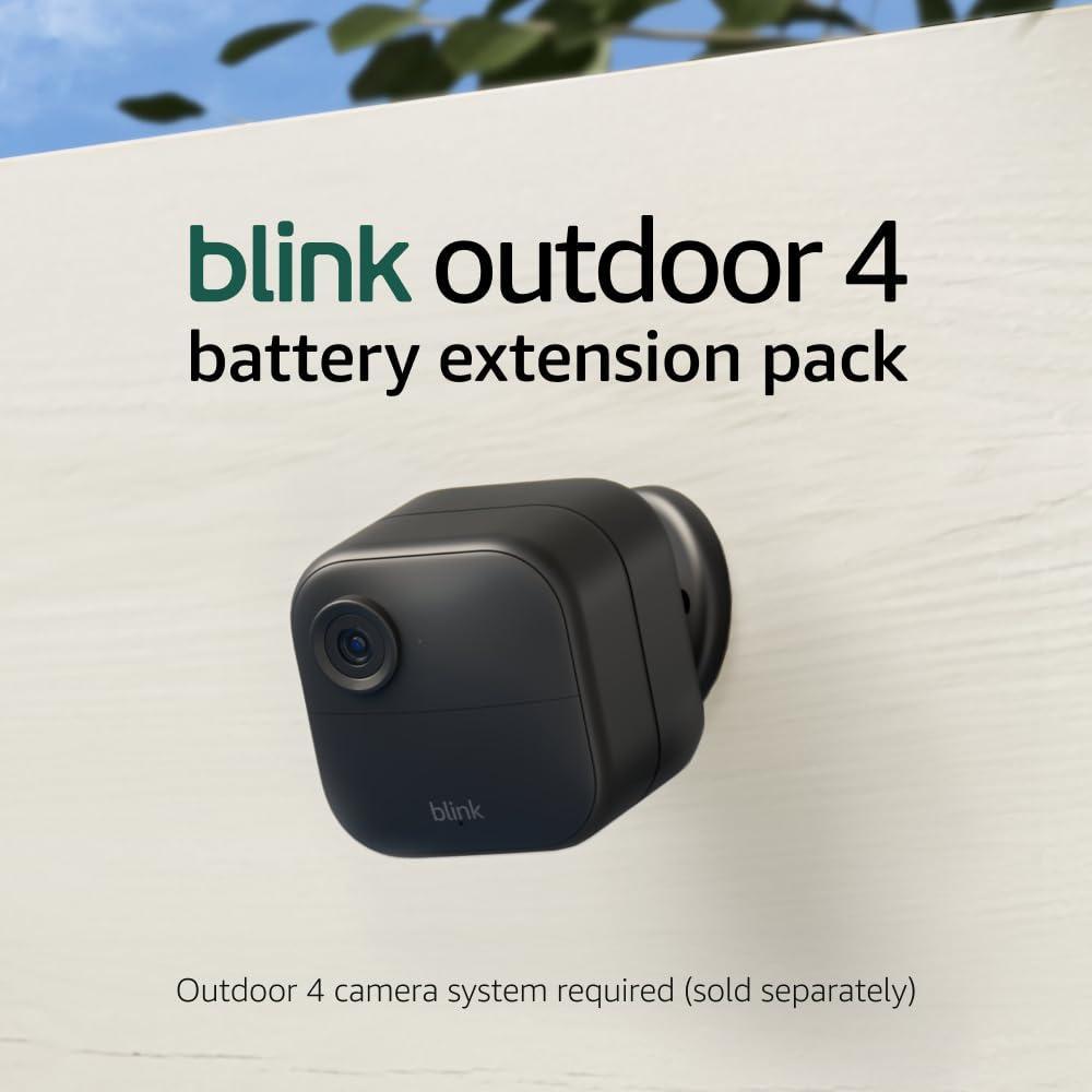 imageBlink Outdoor Battery Extension Pack Accessory for Outdoor 4 and Outdoor 2K smart security camera 4year battery life set up in minutes batteries included