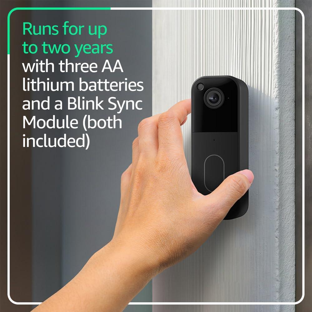 imageBlink Video Doorbell Outdoor 4 XR Wireless smart security cameras twoyear battery life go up to 400 feet from your home with extended range Sync Module XR included
