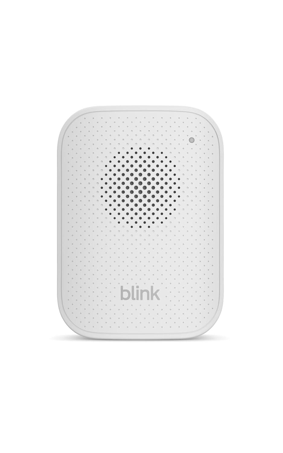 imageBlink Chime newest model Realtime audible alerts you can hear anywhere in your home easy plugin installation works with all Blink doorbells