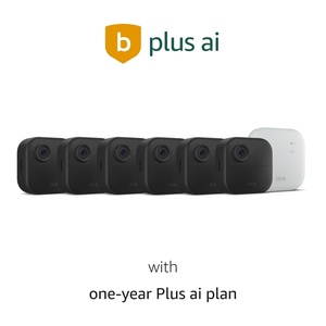 Blink Outdoor 4 XR with 1-Year Plus ai Plan – two-year battery wireless camera with 4x security coverage, 1000 ft open-air range or 400 ft with typical use — 6 camera system
