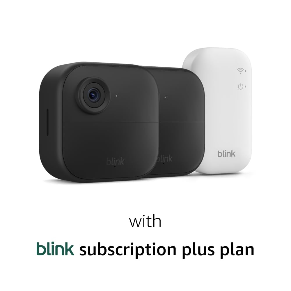 image:imageBlink Outdoor 4 and Battery Doorbell 2K newest model Twoyear battery 1080p cameras and 2K battery doorbell Sync Module Core included 5 Cameras Doorbell BlackSave with Plus plan