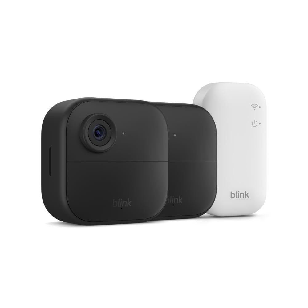 image:imageBlink Outdoor 4 and Battery Doorbell 2K newest model Twoyear battery 1080p cameras and 2K battery doorbell Sync Module Core included 5 Cameras Doorbell BlackSave with Plus plan