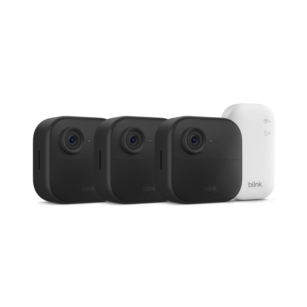 image:imageBlink Outdoor 4 and Battery Doorbell 2K newest model Twoyear battery 1080p cameras and 2K battery doorbell Sync Module Core included 5 Cameras Doorbell BlackSave with Plus plan