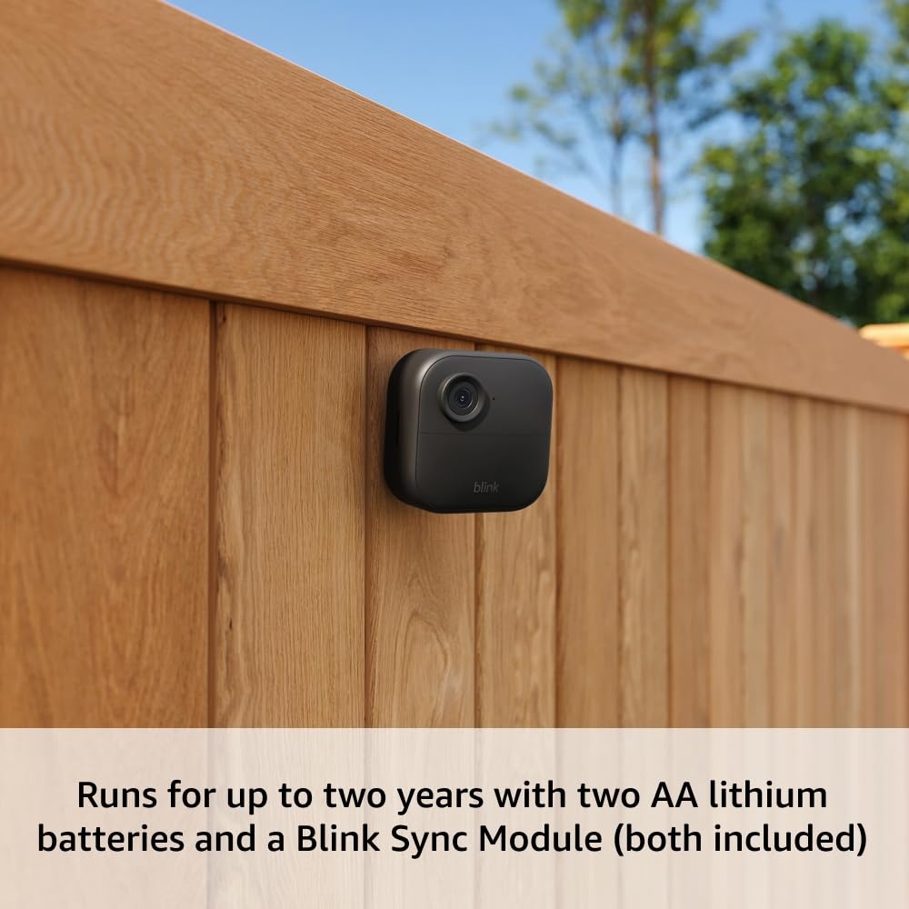 image:imageBlink Outdoor 4 and Battery Doorbell 2K newest model Twoyear battery 1080p cameras and 2K battery doorbell Sync Module Core included 5 Cameras Doorbell BlackSave with Plus plan